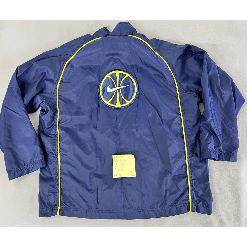 Vintage Nike Full Zip Windbreaker Track Jacket Unisex XL Blue‎ Yellow Y2K